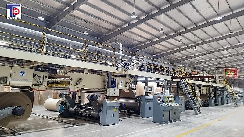 Dây chuyền máy sóng tấm phôi carton